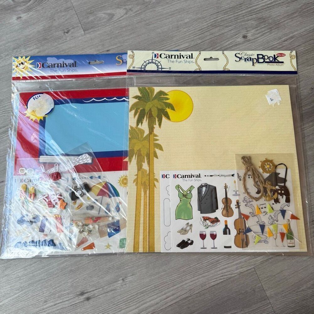 Carnival Cruise TheโFun Ships Classic Scrapbook Refill Kit With Stickers 2 pack